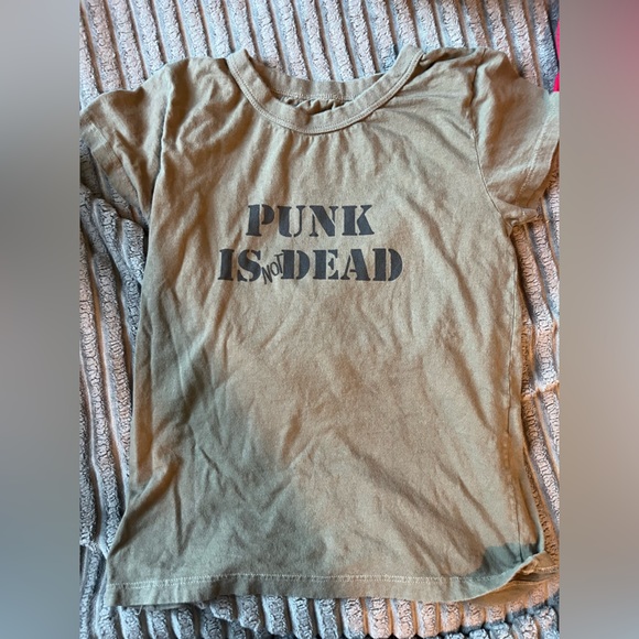 Brandy Melville Tops - brandy "punk is not dead" baby t